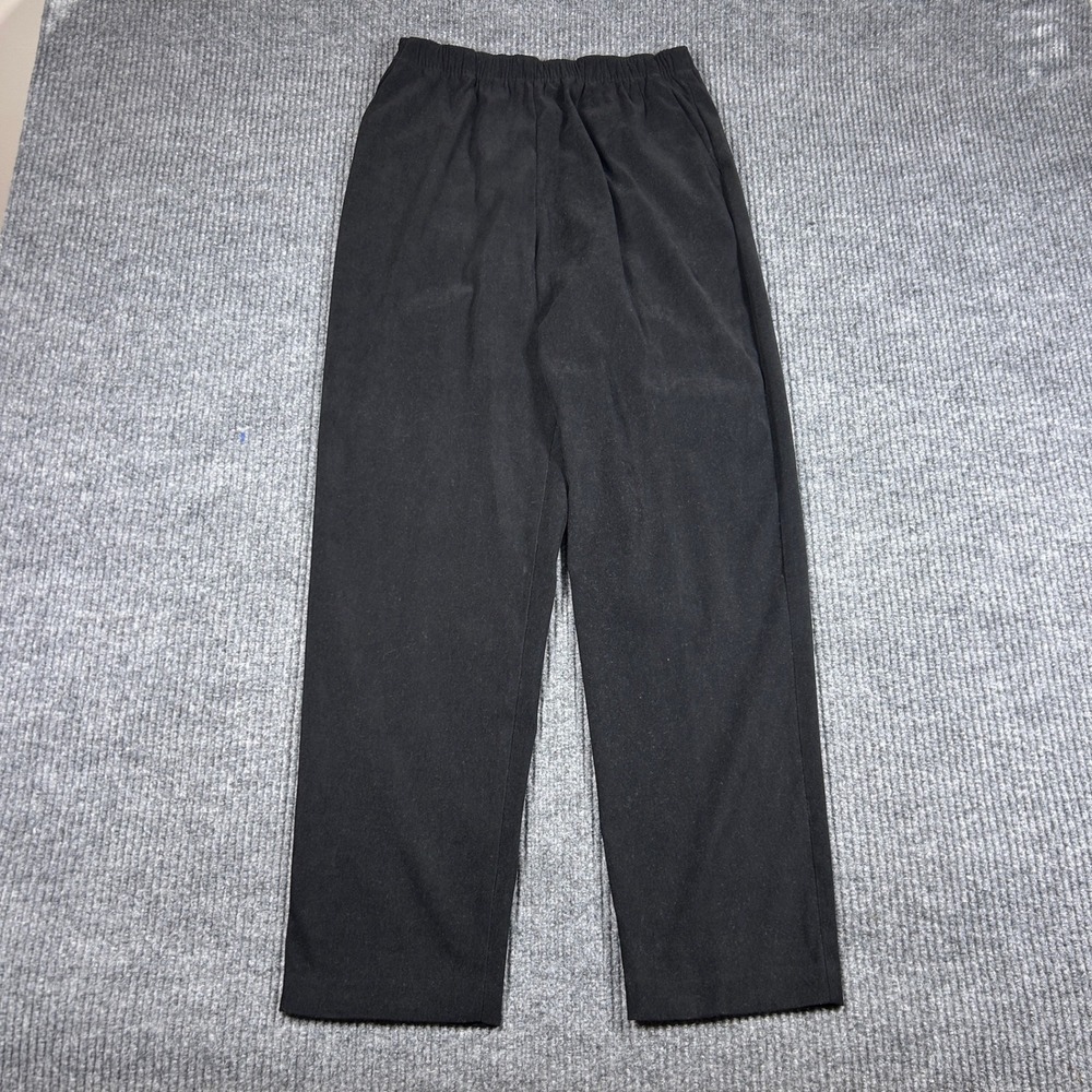 Kim Rogers Signature Pants Womens Size 8 Black Elastic Waist Pull On Straight